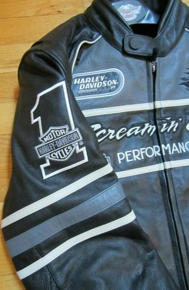 Men's Harley Davidson Screaming Eagle Thunder Valley Motorcycle Leather Jacket