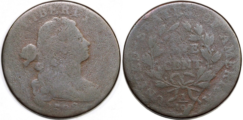 1798 1c S-186 Draped Bust Large Cent *Cool Variety*