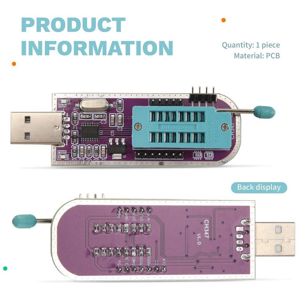 CH347 High Speed Programming Module 24 EEPROM 25 SPI FALSH Support 7817