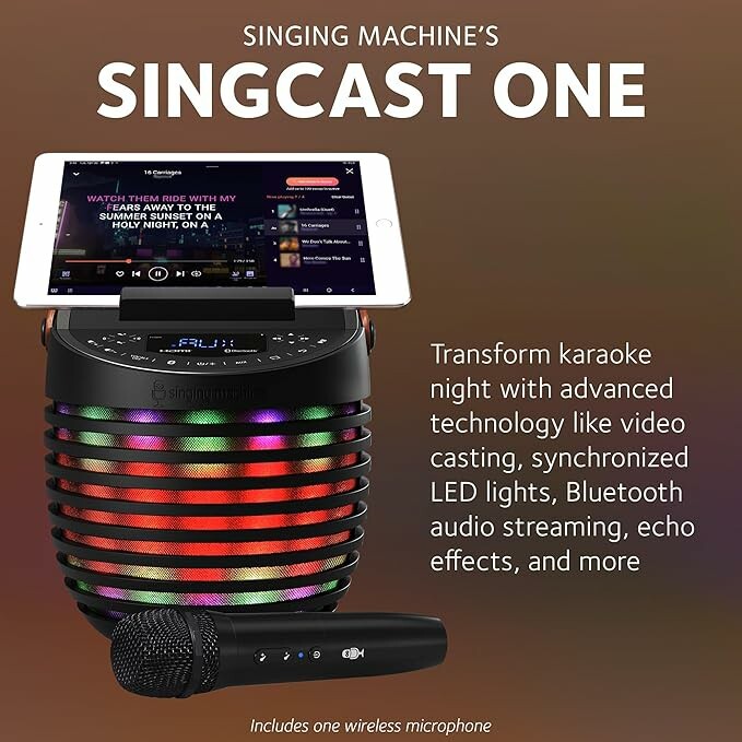Singcast Karaoke Singing Machine LED Disco Bluetooth and HDMI Connection