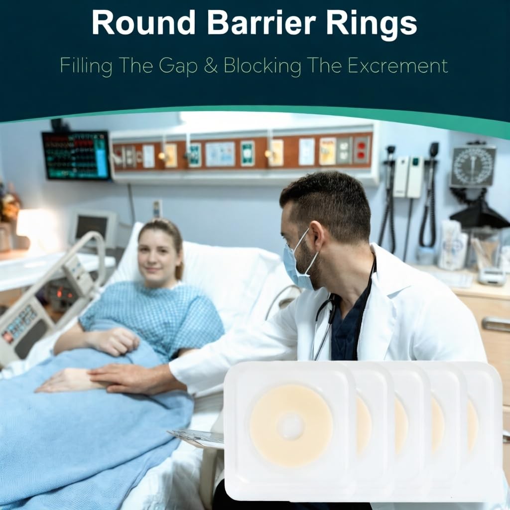 10 PCS Ostomy Barrier Rings, 2Mm Thickness Moldable Colostomy Rings, Medical Gra