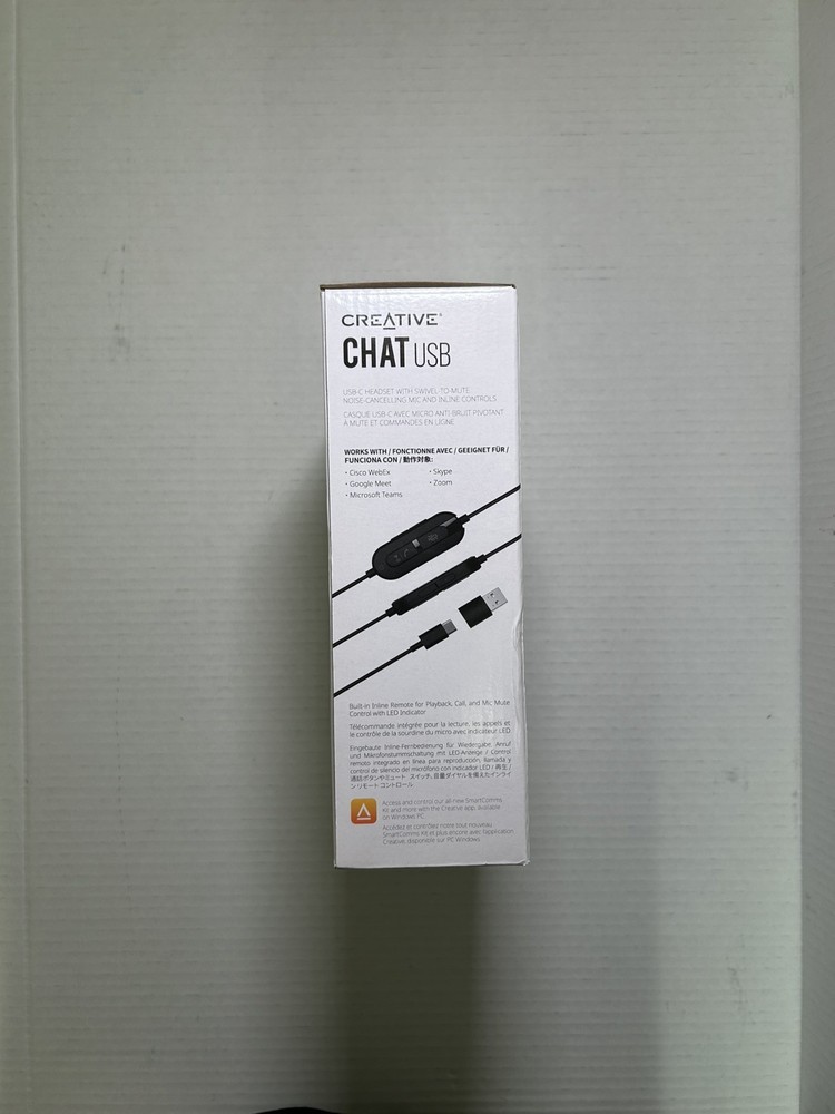 Creative Labs Chat On-Ear USB Headset - EF0980 - NEW