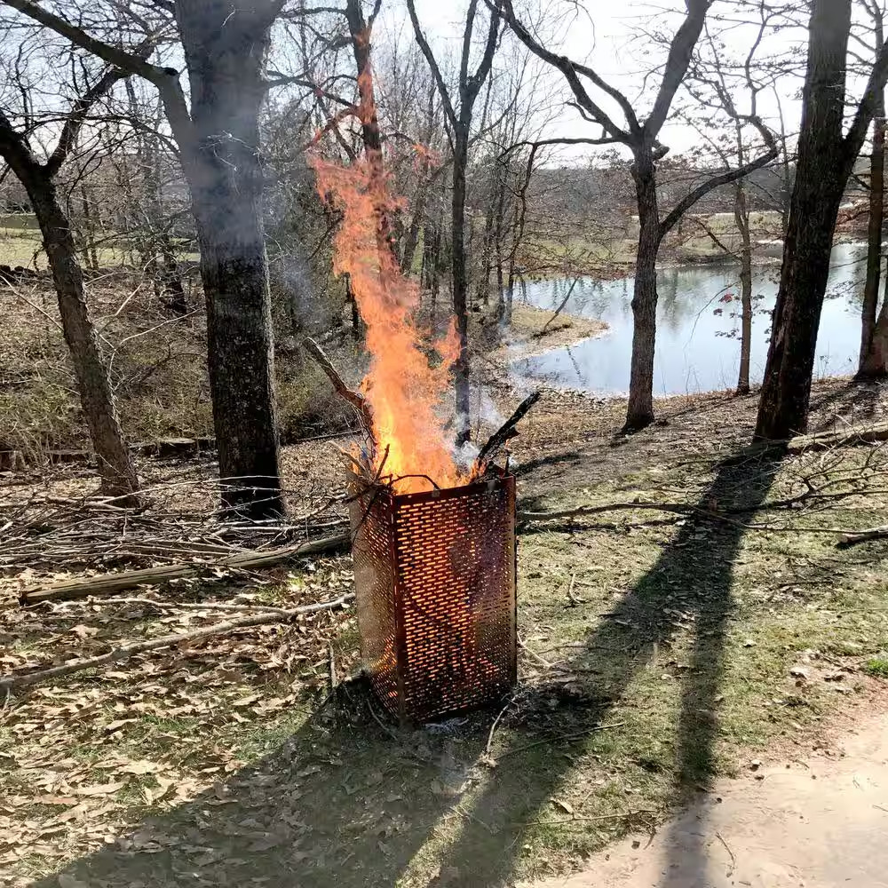 Steel Folding Burn Cage and Fire Pit Screen