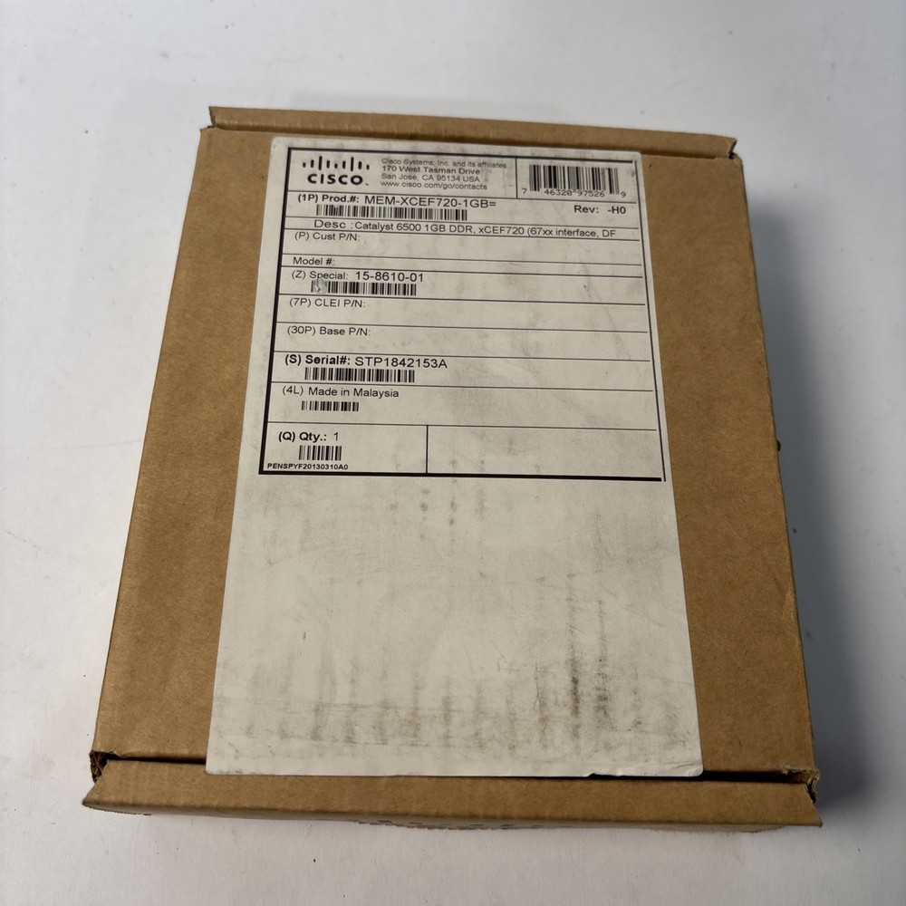 MEM-XCEF720-1GB CISCO 6500 CATALYST MEMORY for DFC3A (MEM-XCEF720-1G 3RD)