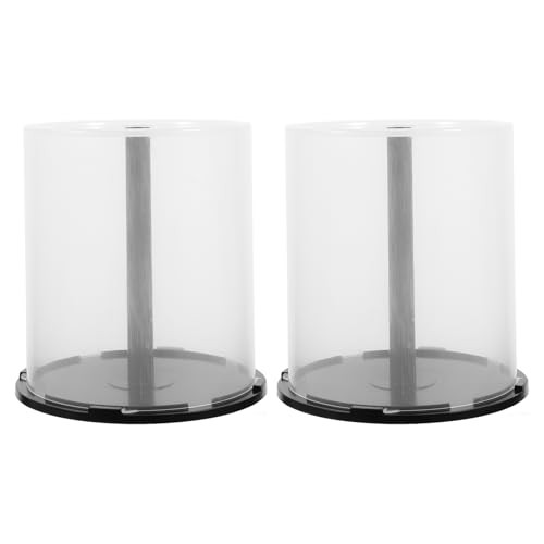 4pcs CD/DVD Cake Box Spindle,Empty CD DVD Cake Box CD/DVD Storage Bucket 100