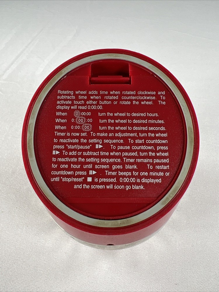 Kitchen Aid Digital Kitchen Timer Red & Chrome Cooks Series Tested/Working EUC