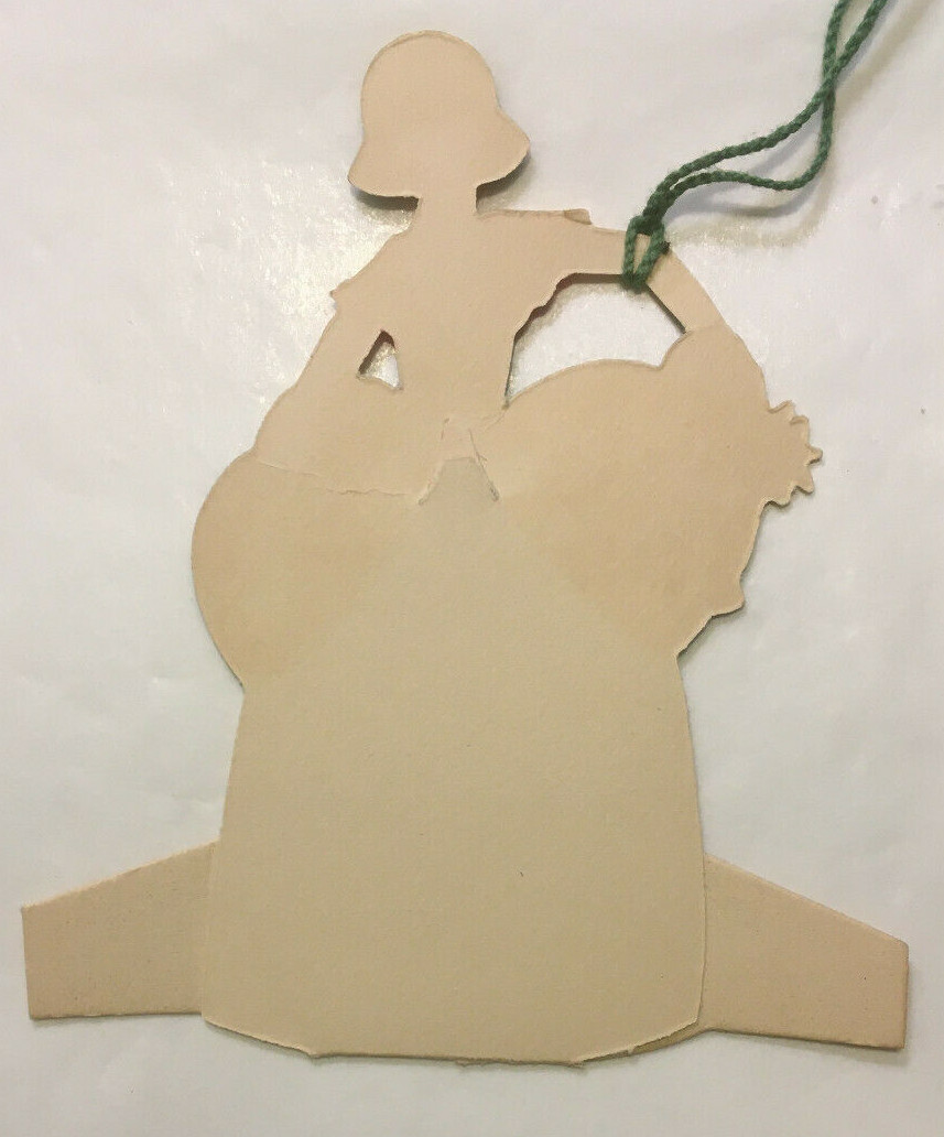 Unused Vintage Art Deco Bridge Name Card Irish Green Gold Clover Floral