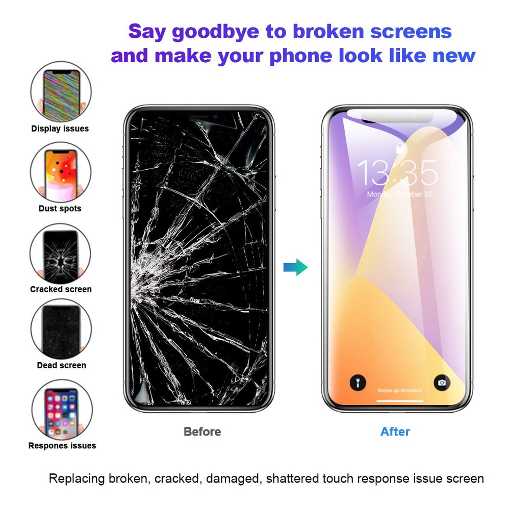 For iPhone XS Incell LCD Display Screen Replacement Touch Screen Digitizer Kit