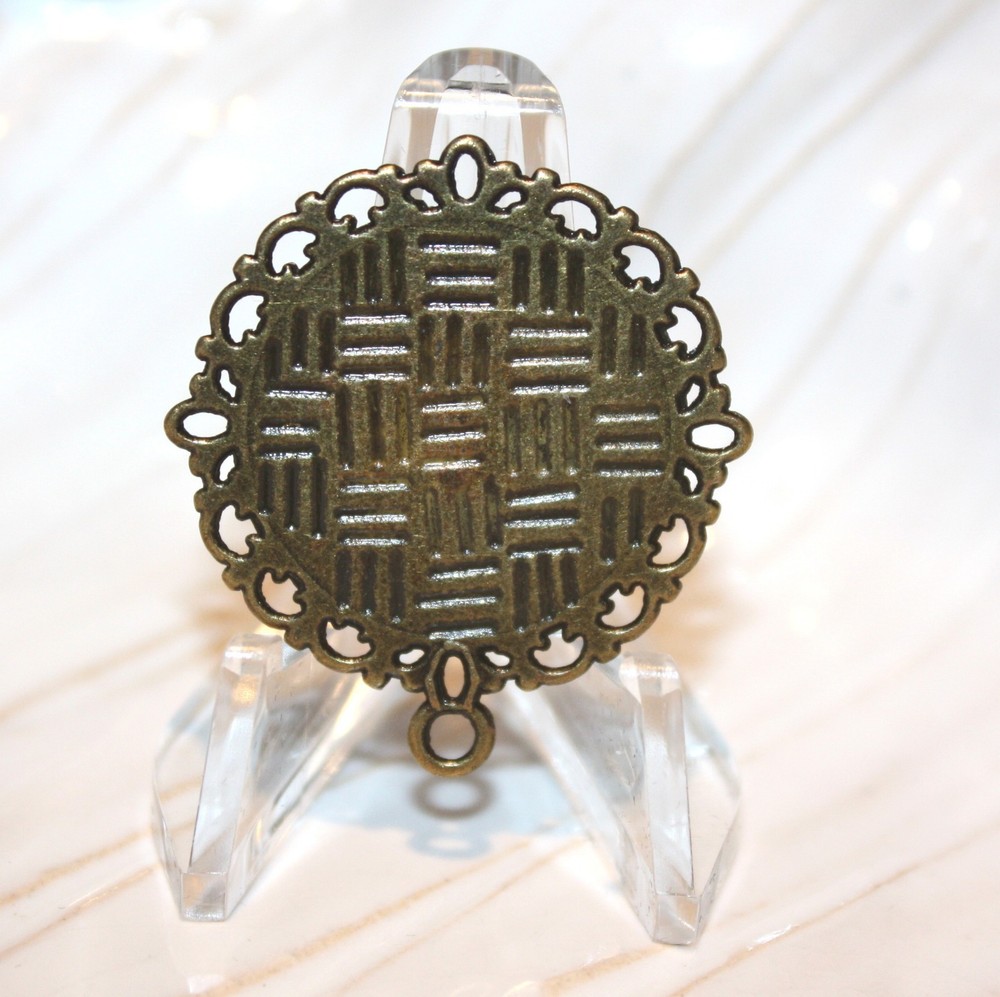 Custom Bronze Rosary Center Part/Color/Rosary Making/St. Benedict # 6