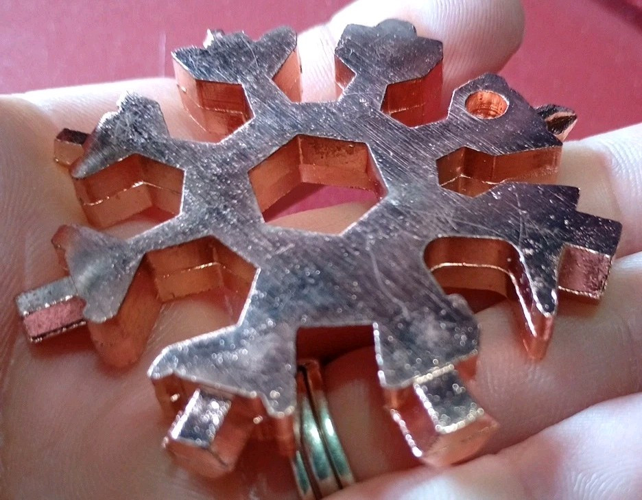 Snowflake Multi-Tool Screwdriver Gadget Rose Gold Colored
