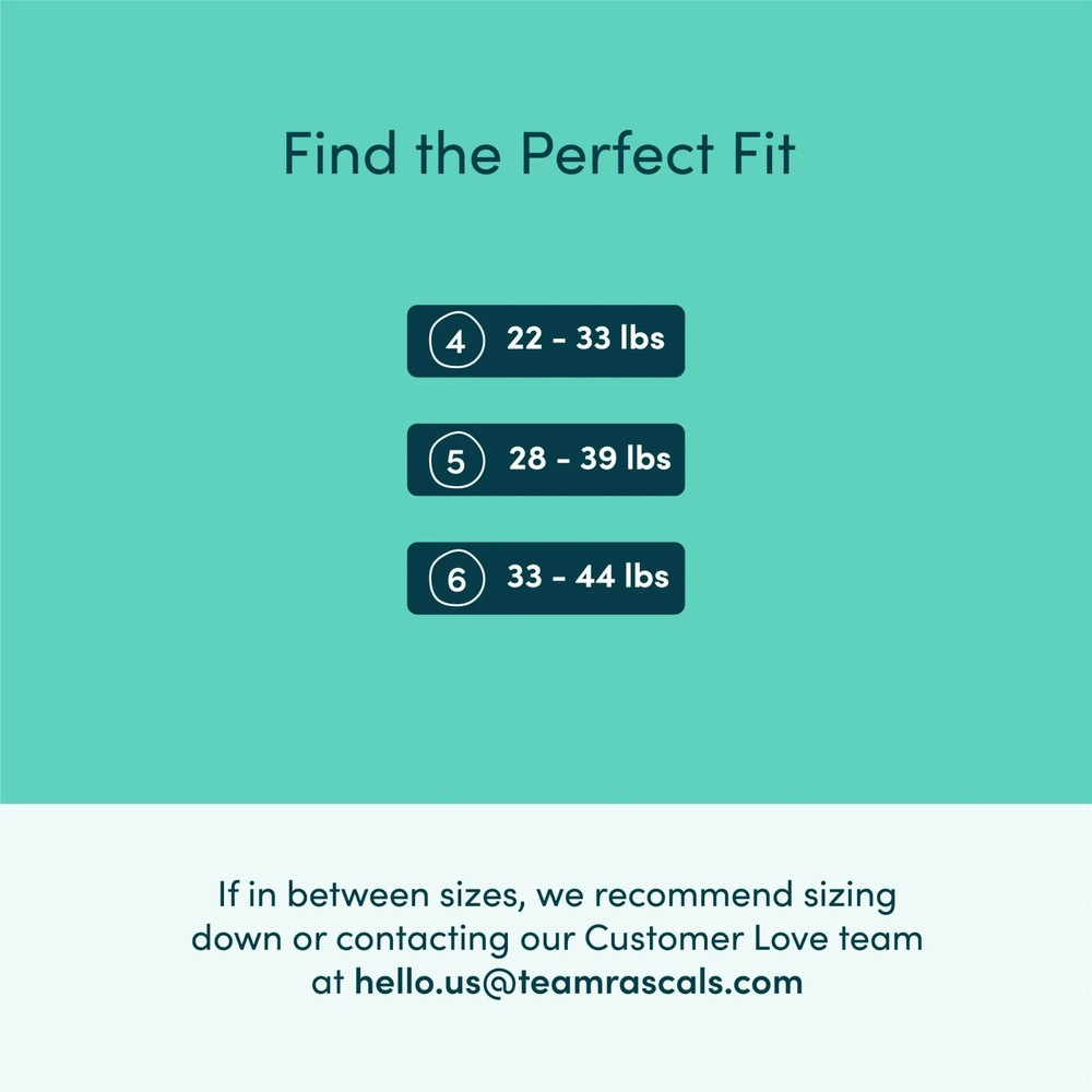 Rascals Premium 360 Absorbent Pull-On Diapers, Size 4, 60 Count