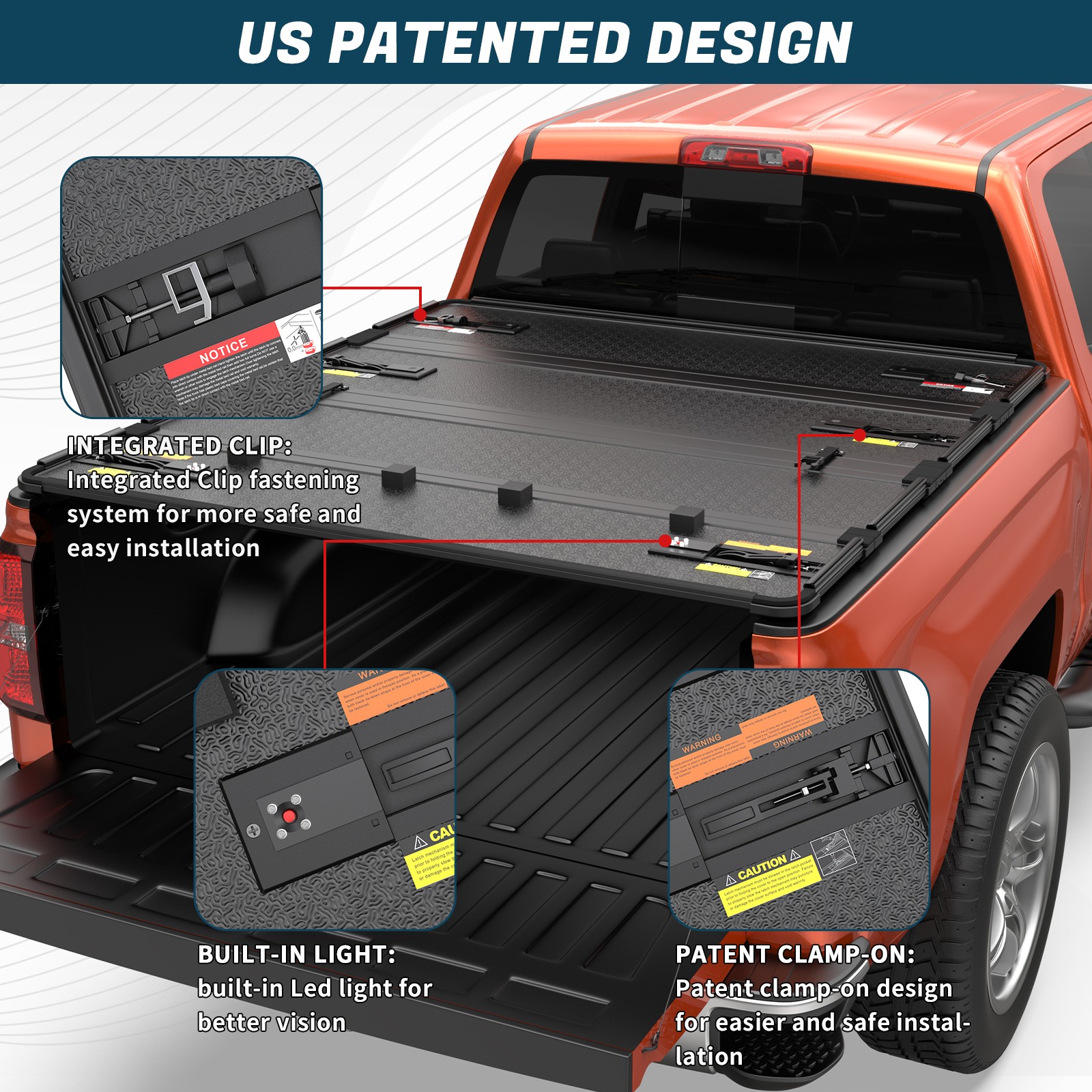 5.7 /5.8FT 4-Fold Hard Tonneau Cover For 2009-2025 Ram 1500 Truck Bed Waterproof