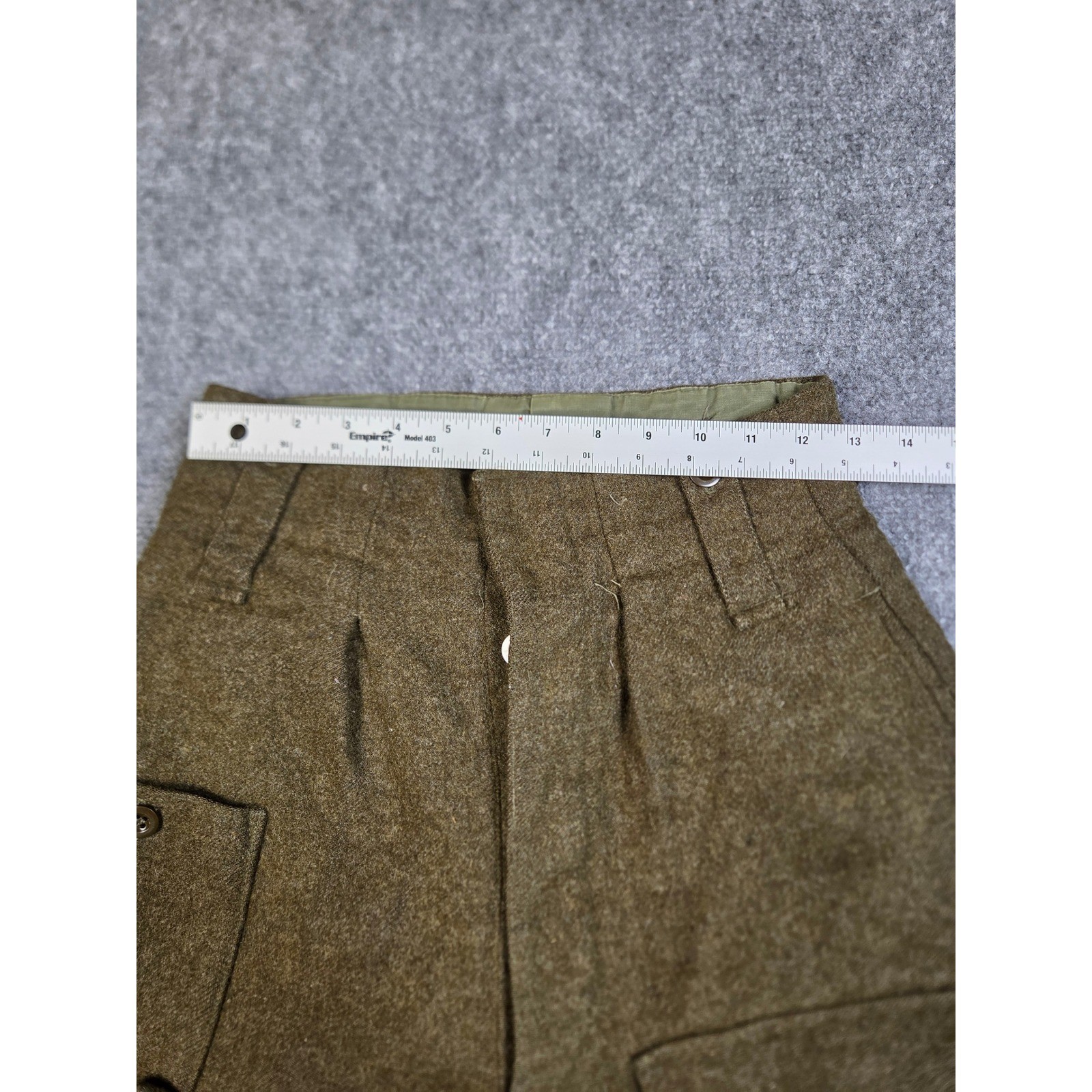 Vintage 1961 Bluvend Motecht Dutch Military Wool Pants Field Pants Brown 44