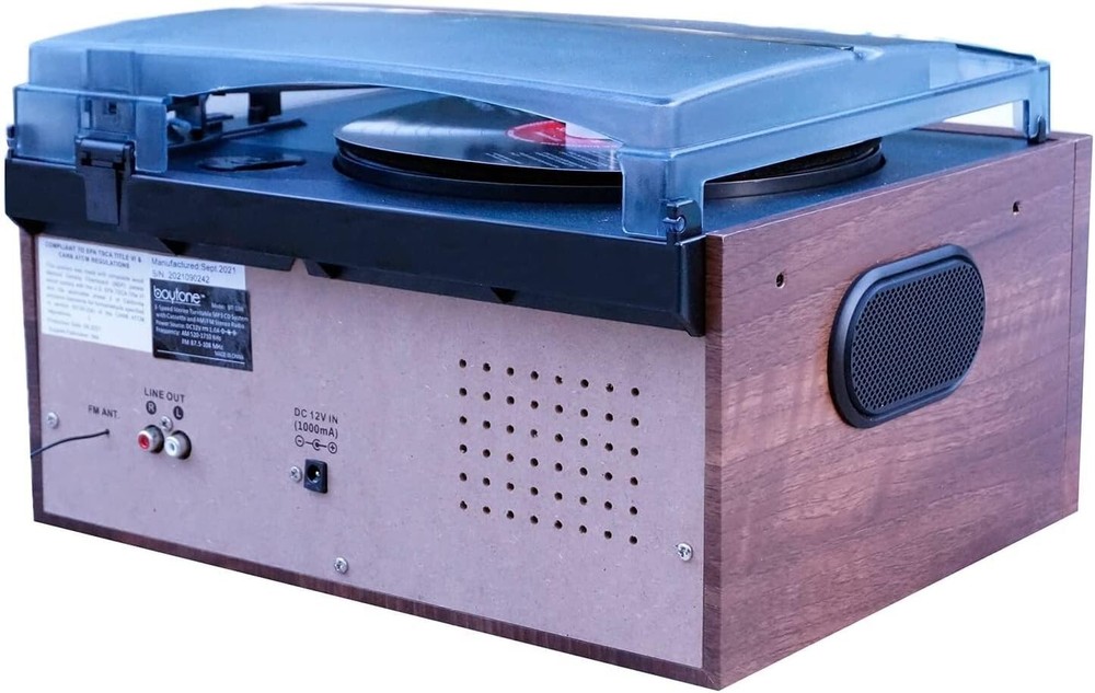 Boytone BT-32W record player Turntable with CD, Cassette player