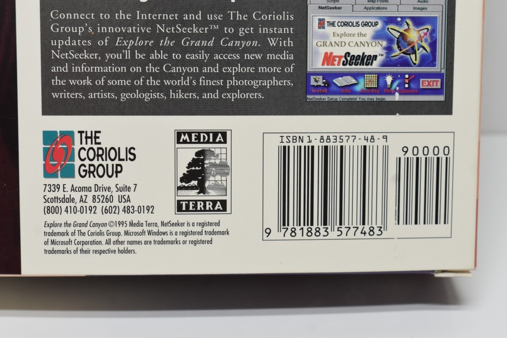 Explore The Grand Canyon Arizona Windows CD-Rom Multimedia Big Box Sofware 1995