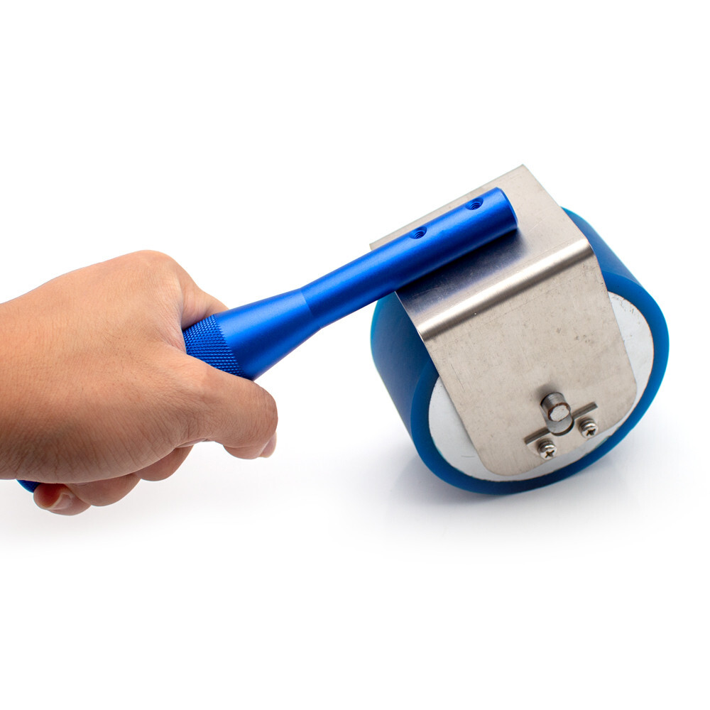 Manual Lapping Wheel Rubber Covered Roller 2Kg Hand Pushed Rubber Lapping Roller