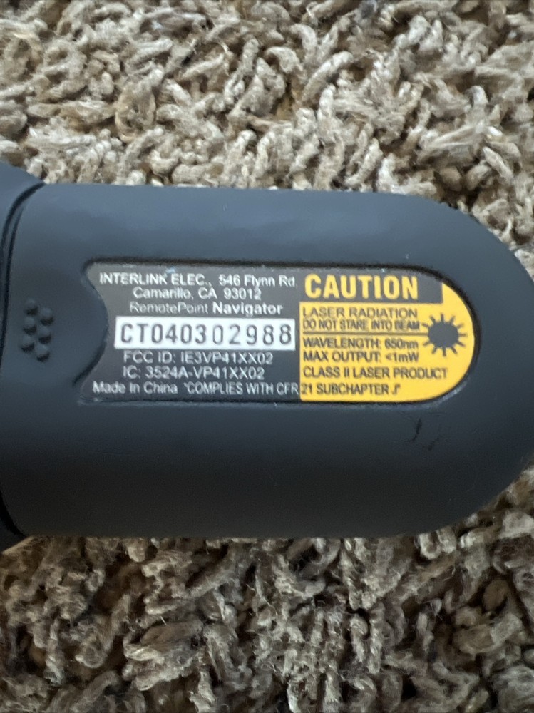 Replacement Interlink Electronics Wireless RemotePoint Navigator CT040302988