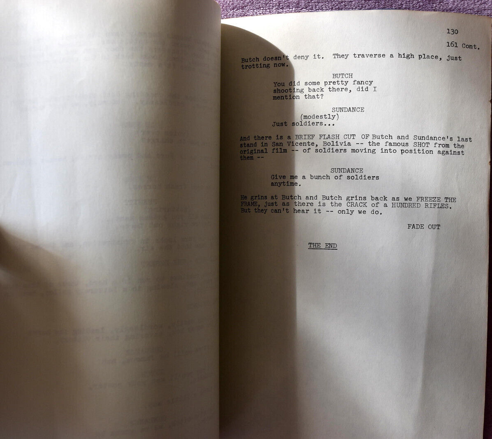 1978 " Butch and Sundance: The Early Days " Original Screenplay Script