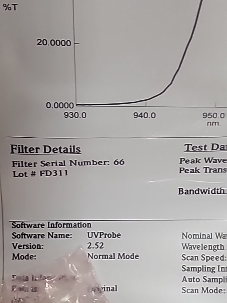 NEW ENDRESS + HAUSER INTERFERENCE FILTER FOR USE IN PHOTOMETRIC ANALYZER SYSTEMS
