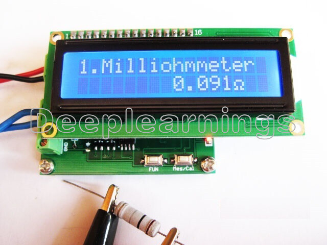 High Precision Milliohm Meter 0 to 120Ohm Low Resistance Capacitance Tester NEW