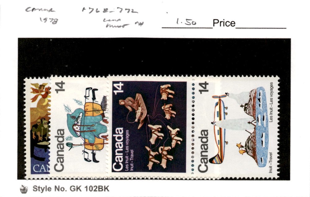 Canada, Postage Stamp, #768-772 Mint NH, 1978 (AD)