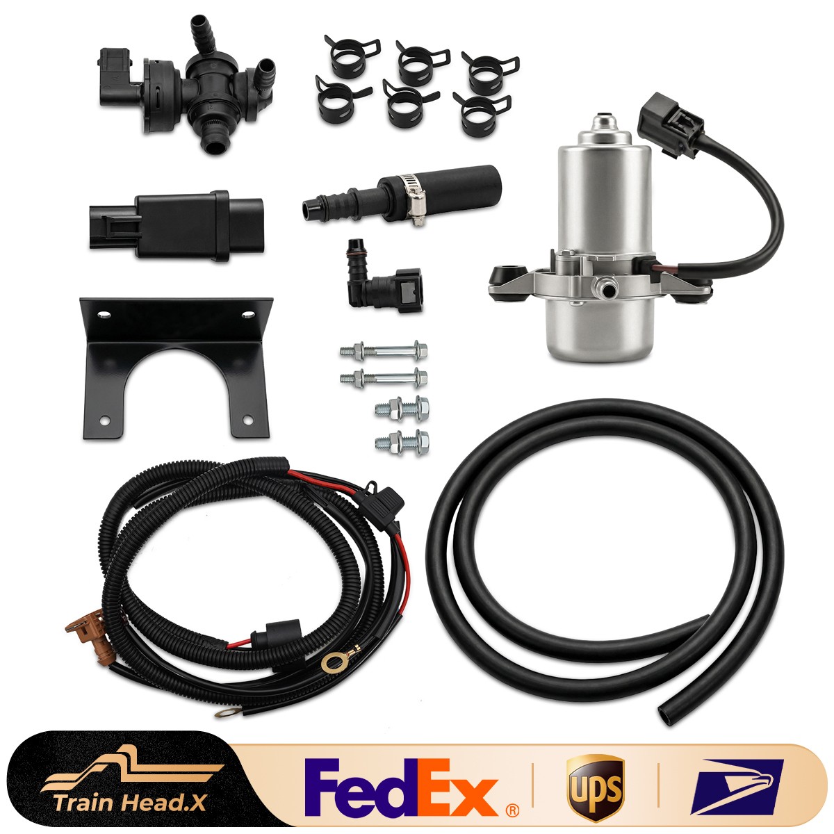 18 to 22" Electric Vacuum Pump Install Kit 12 Volt Fit for Brake Booster System