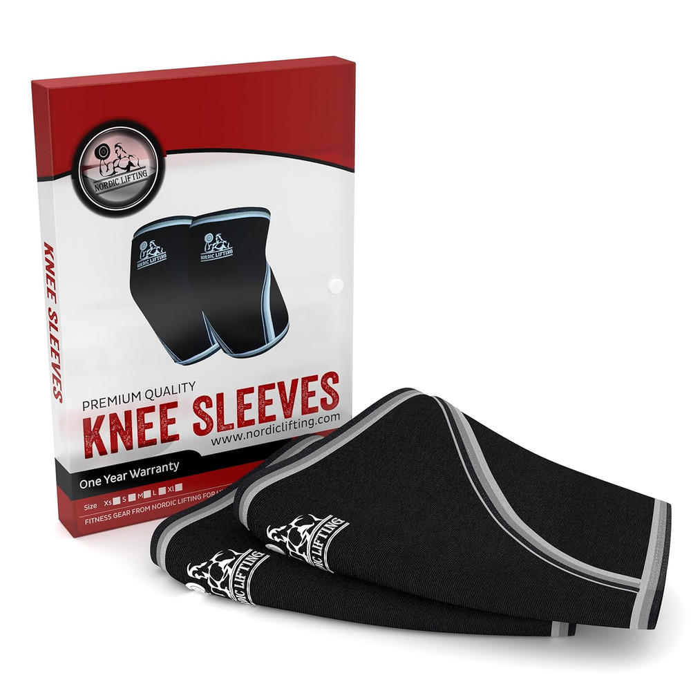 Knee Sleeves (1 Pair) Support & Compression for Weightlifting, Powerlifting & Cr