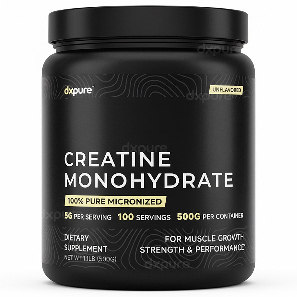 Creatine Monohydrate Micronized Powder 500G - 100 Servings - Unflavored
