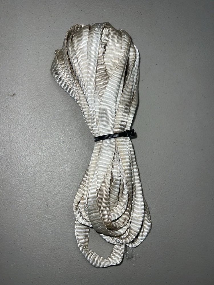 20 ft Mule Tape Pulling Line – 1/2” Flat Polyester Rope – Used, Good Condition