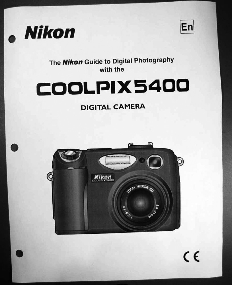 Nikon CoolPix 5400 Digital Camera User Guide Instruction  Manual