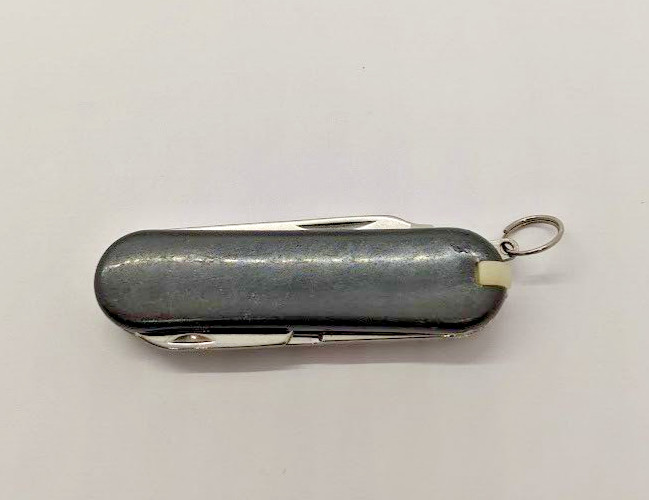 Dockers Gray Multi Tool Scissors File Plain Edge Knife Toothpick Tweezers