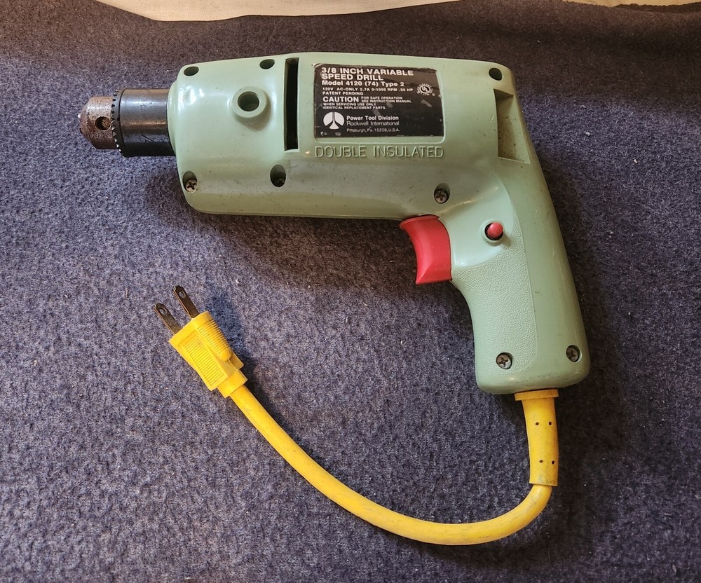 Rockwell 4120 (74) Type 2, 3/8 Inch Variable Speed Corded Drill Works