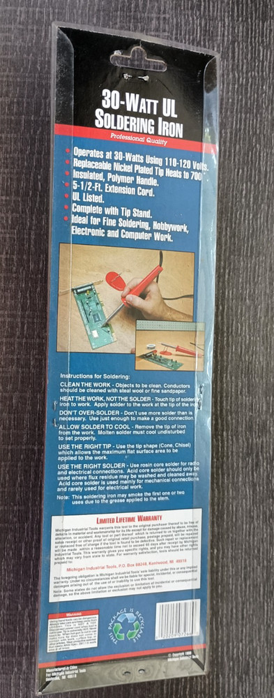 MIT SOLDERING IRON – UL listed – 30-Watts