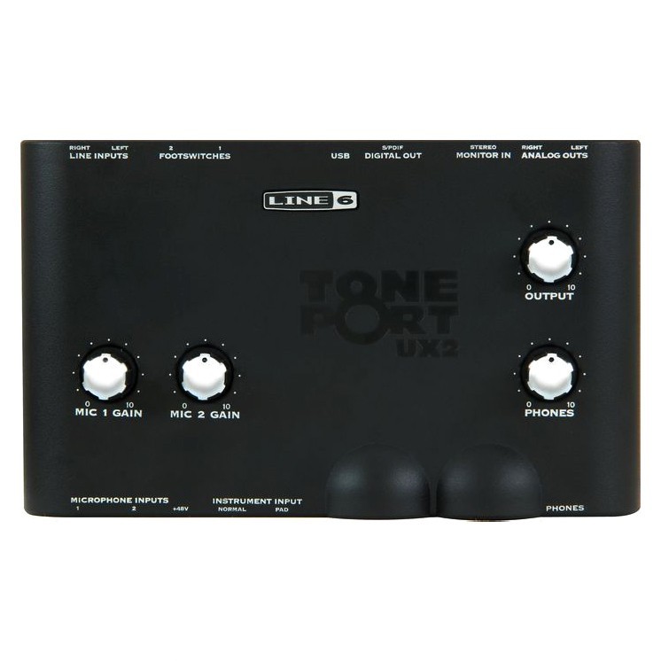 Line 6 TonePort UX2 USB Recording Interface w/ Cable – No Software