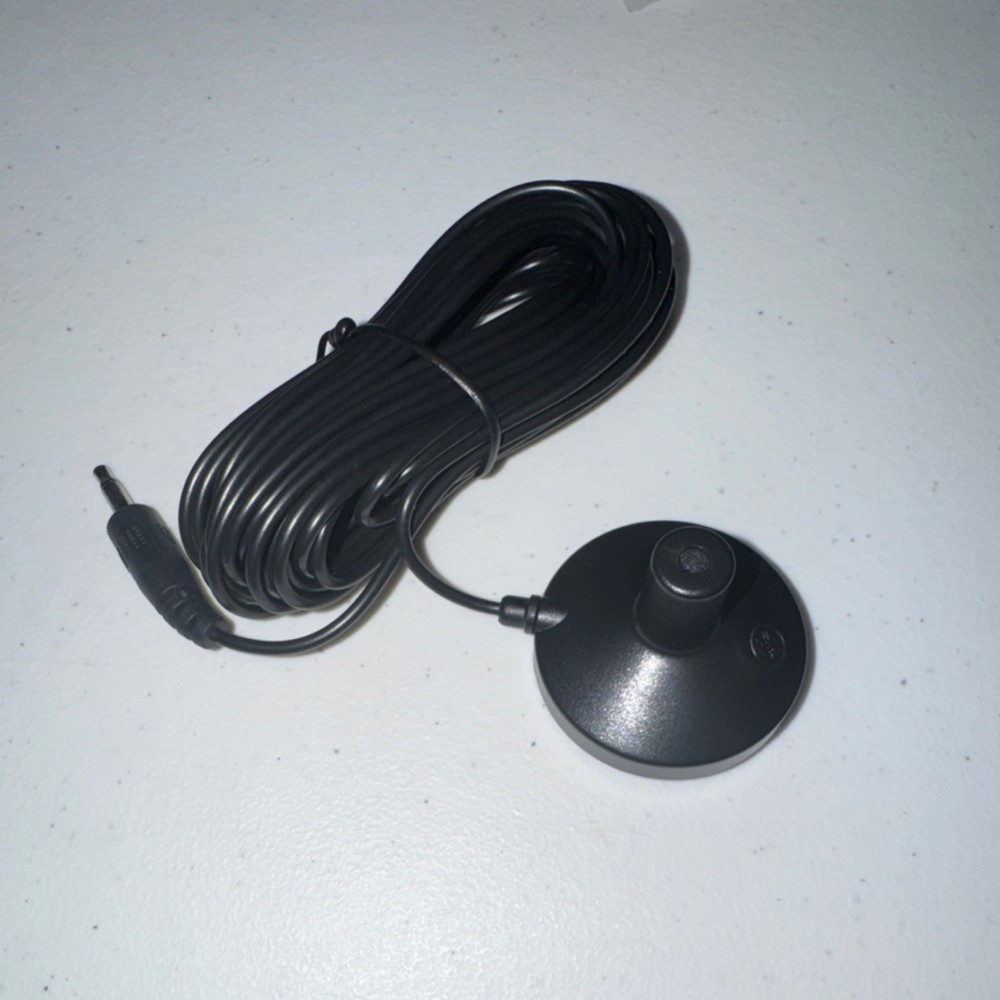 Black Calibration Microphone with Long Cable, Wired