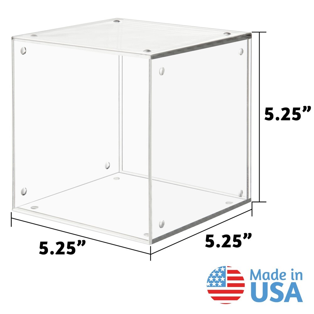 STORi Stackable Clear Plastic CD Organizers 2 Pack Cube Jewel Case Holders Pe...
