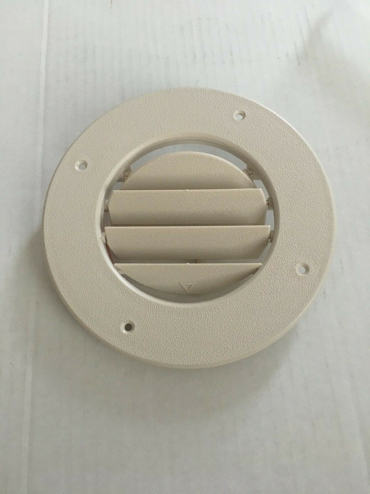 LIGHT BEIGE Round AC Ceiling Vent Open Close Adjustable Rotate Camper Trailer RV