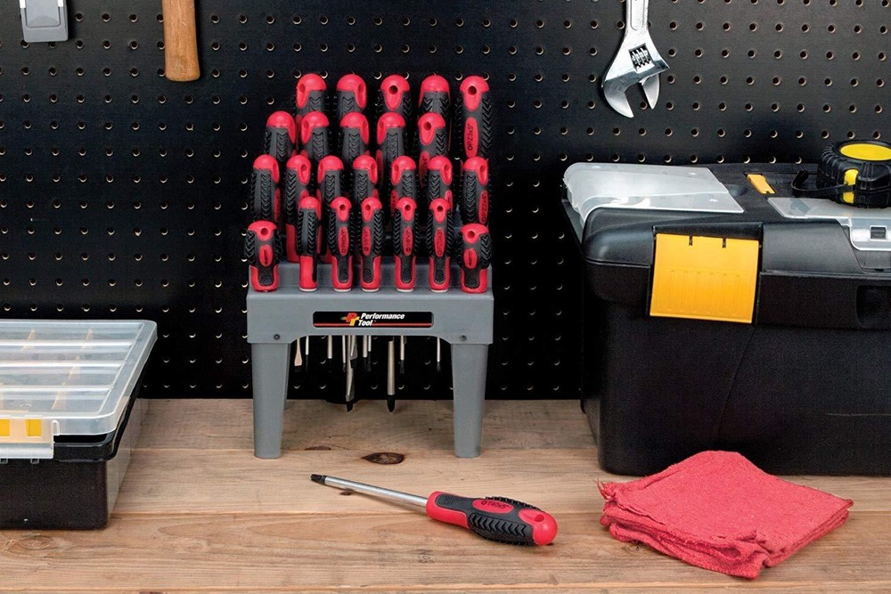 Screwdriver Set Storage Rack DIY Complete Set Philips Flathead Star 26 Piece Pkg