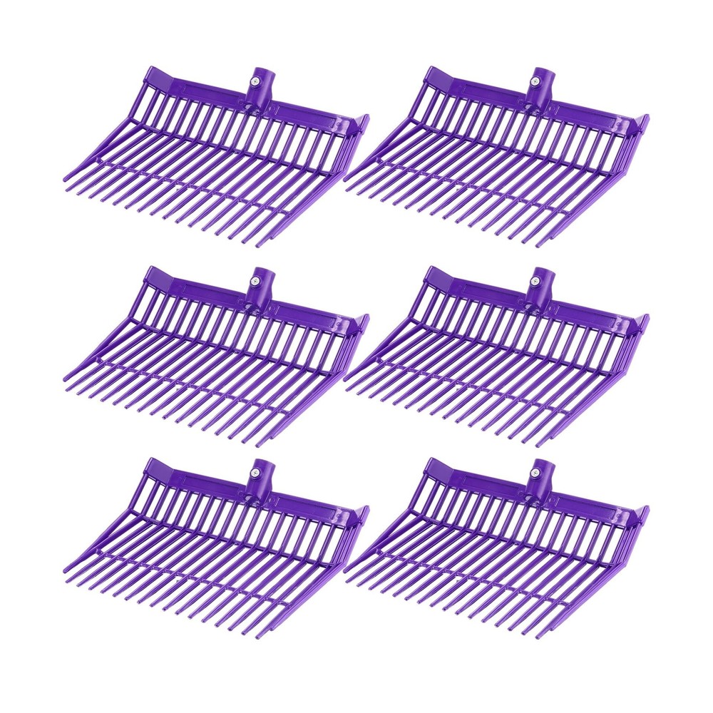 6 Pcs Manure Fork Head Bulk 18 Tines Pitch Fork Replacement Head with Screws ...