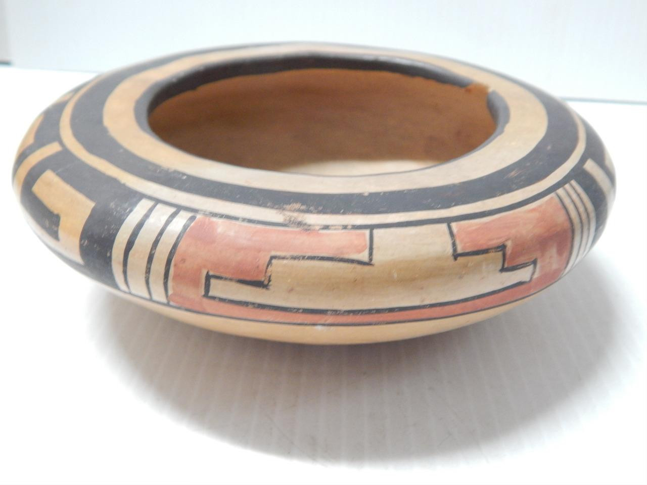 ANTIQUE NAMPEYO OF HANO HOPI PUEBLO INDIAN FOOD BOWL POT - FINE THIN POTTERY