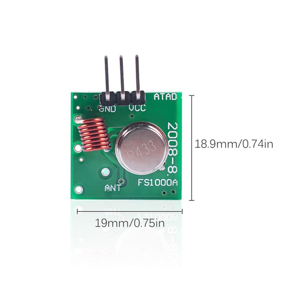 5 Sets 433M Transmitter Receiver Kit High Frequency RF Module Burglar Alarm