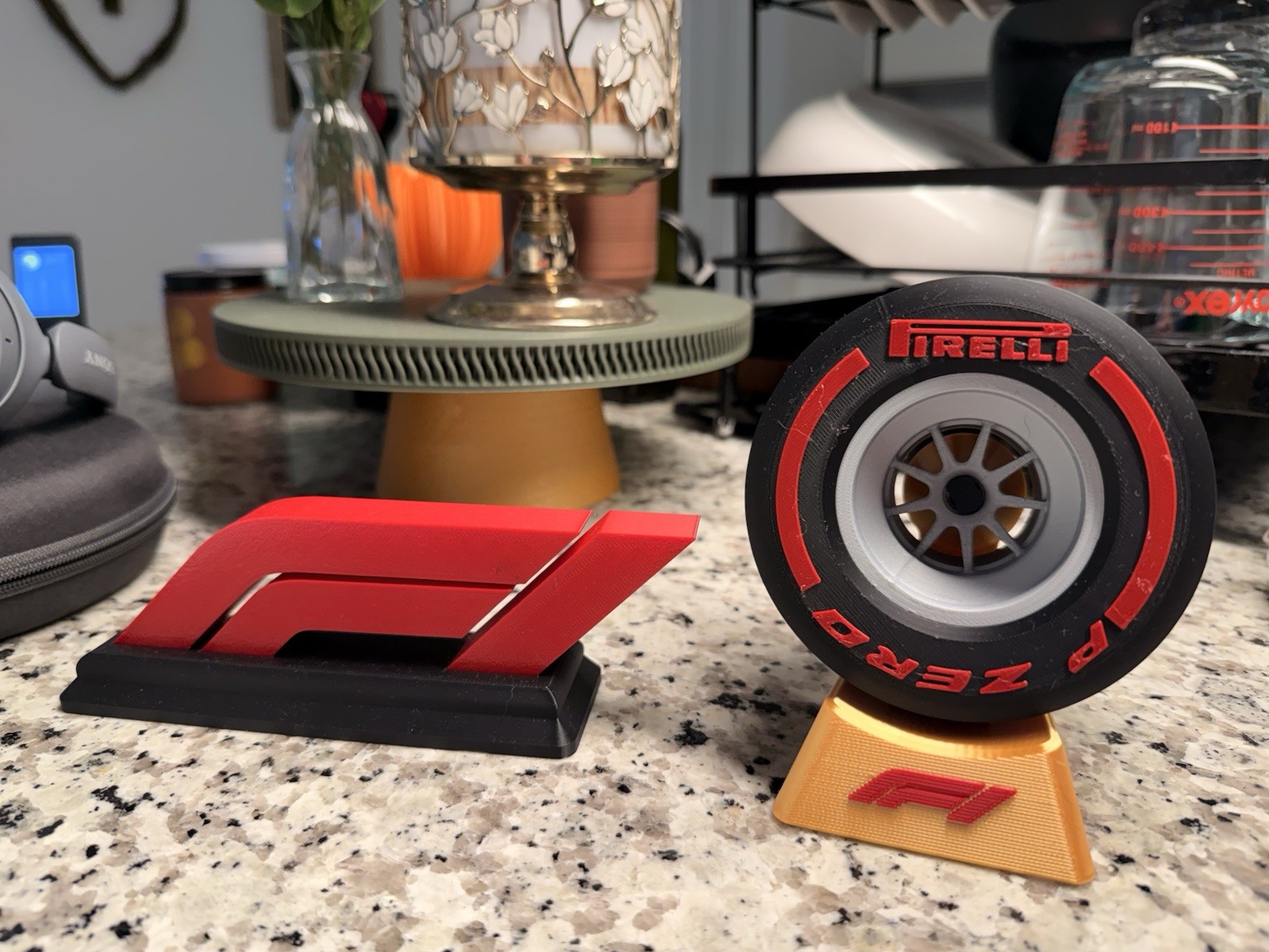 Custom F1 Tire Display Desk Garage Man Cave Decor For The Number One F1 Fan Gift