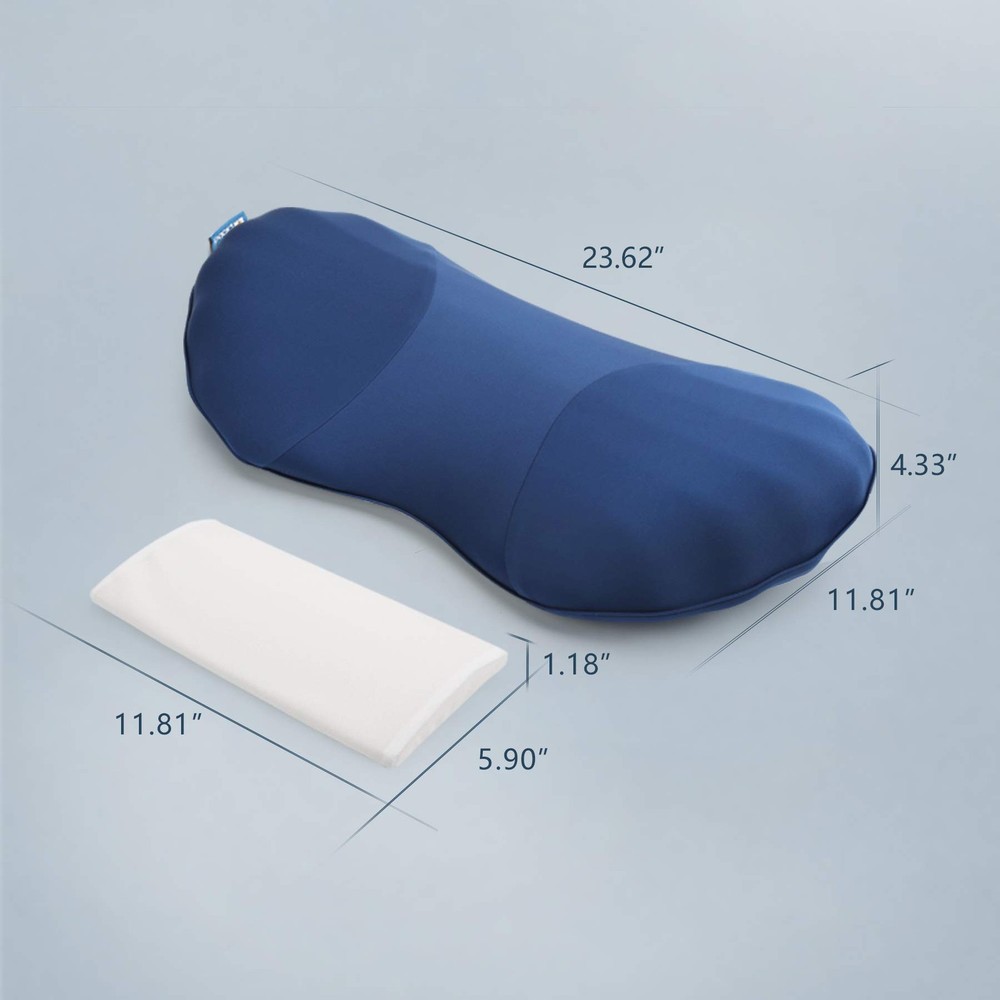 RESTCLOUD Adjustable Lumbar Support Pillow for Sleeping Memory Foam Back Supp...