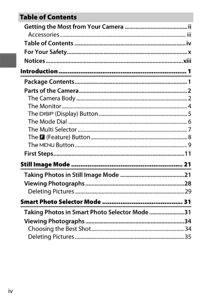 Nikon 1 J1 — User Reference Manual Guide — 219 Pages — Printed & Bound in USA