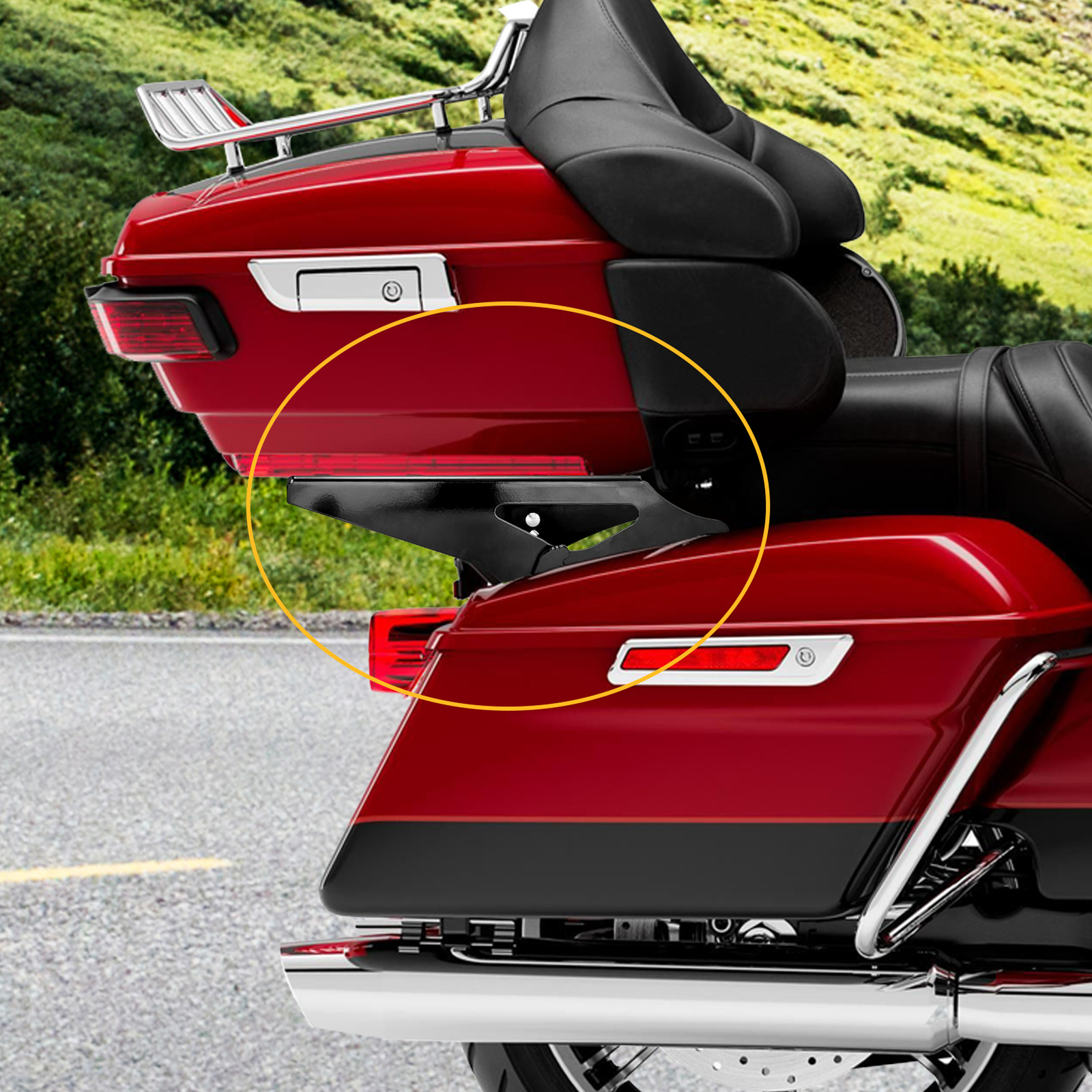 For Harley 14-up Touring Detachable Tour Pack Mount Rack W/ Docking Hardware Kit