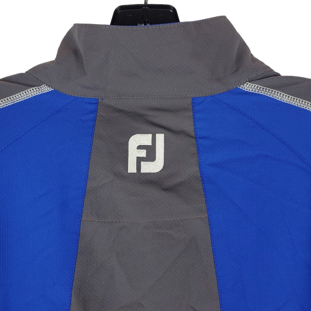 FOOTJOY Jacket Men Medium Gray Blue Pullover 1/2 Zip Golf Windbreaker Activewear