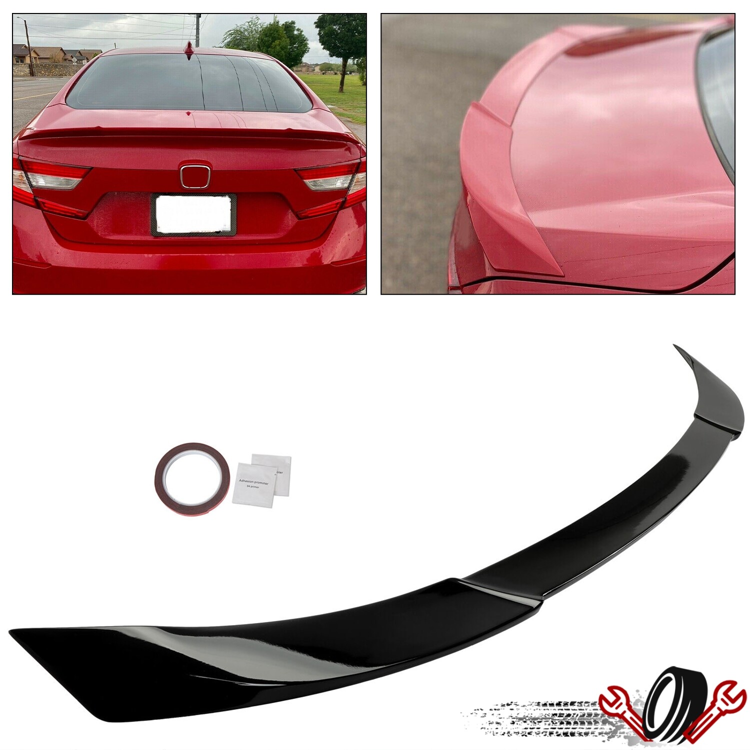 FITS 2018-2022 HONDA ACCORD CRYSTAL BLACK PEARL REAR TRUNK SPOILER LID WING