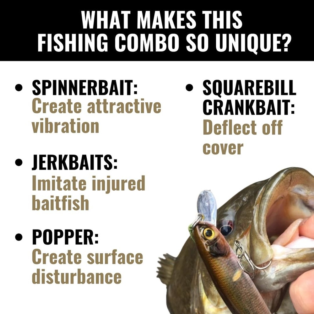 LUNKERHUNT Mixed Water Crankbaits – 4-Pack | Small,