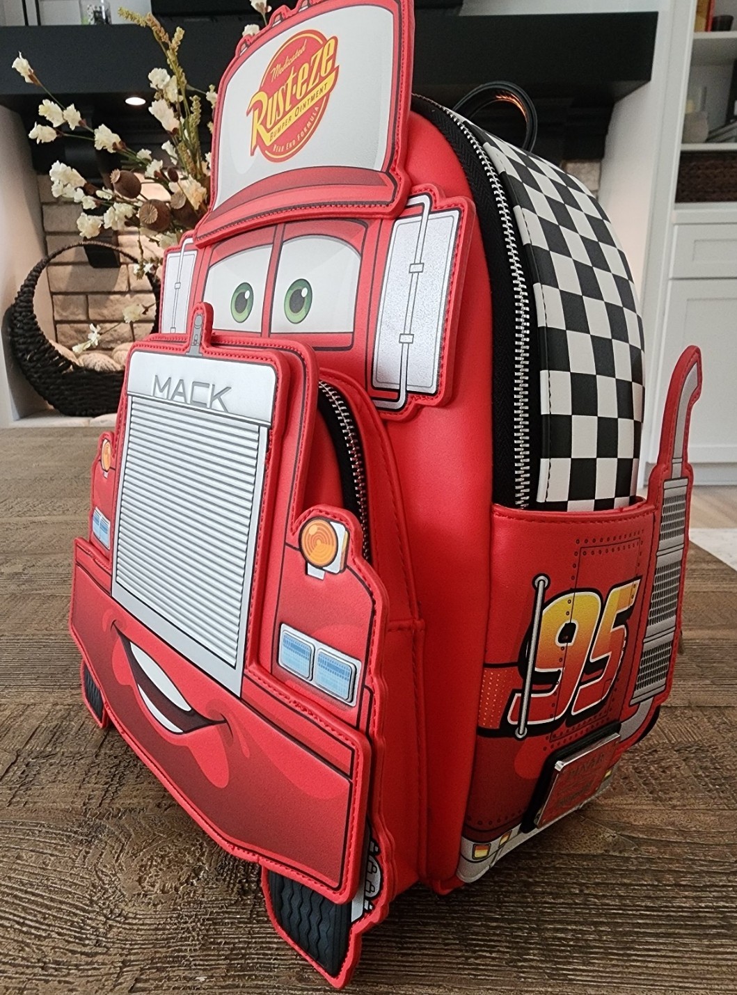 NWT Loungefly Disney Pixar Cars Mack Cosplay Glow In The Dark Mini Backpack