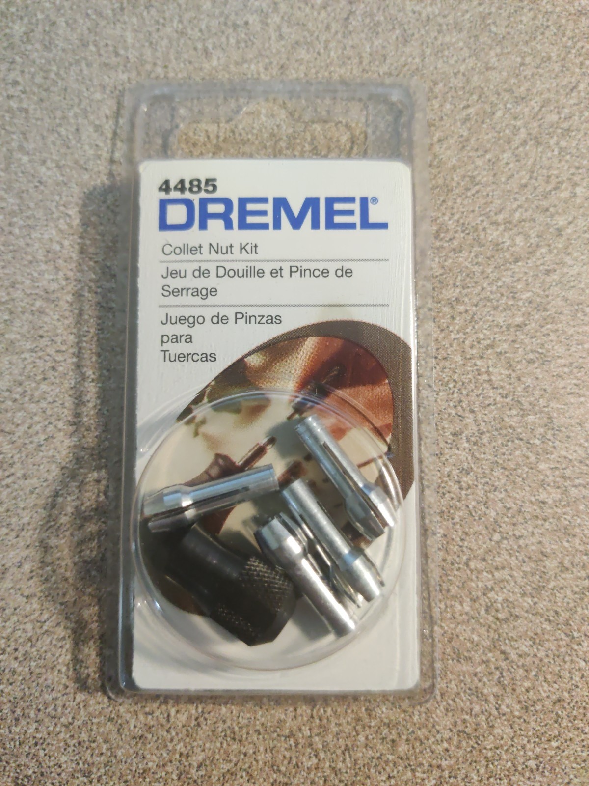 Dremel 4485 QUICK CHANGE 5 PIECE Collet Nut Set 1/8,3/32,1/16,1/32*